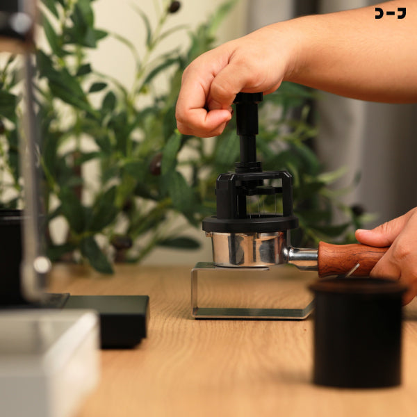 Beno Rullet Needle Spinner ที่เกลี่ยผงกาแฟสำหรับก้านชงขนาด 51 53 58 ช่วยให้ผงกาแฟกระจายตัวทั่วบาสเก็ต ปรับความลึกได้