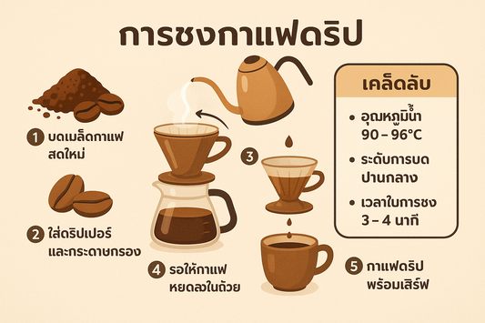 การชงกาแฟดริป pour over